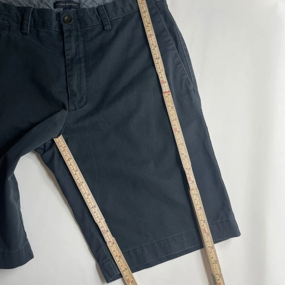 Banana Republic Mens Navy Blue Cotton Chino Shorts Size 33 Preppy Old Money